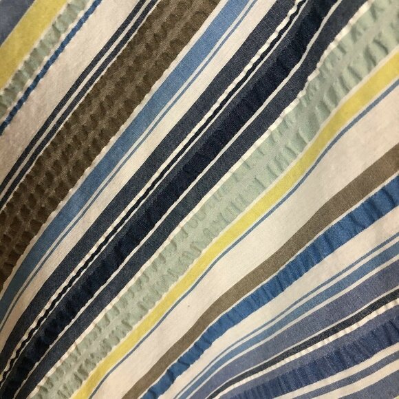 Patagonia Netty Dress Blue Stripe V Neck Northern Light Pattern Tie Back Size 2 - Picture 2 of 7